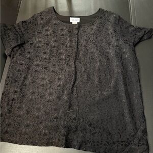 Chic Black Lace Blouse